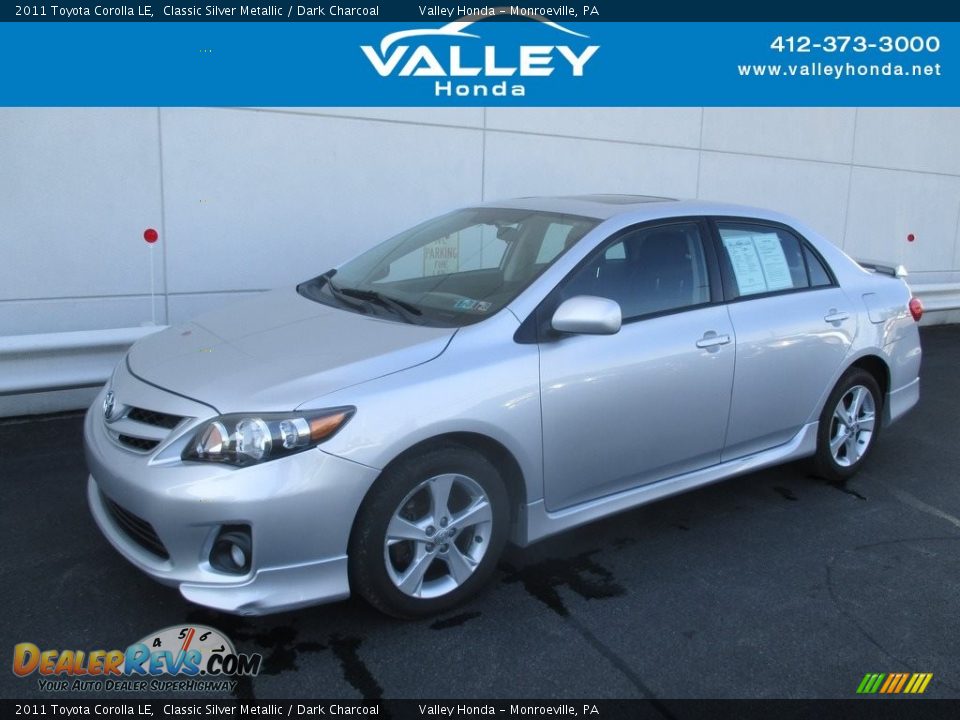 2011 Toyota Corolla LE Classic Silver Metallic / Dark Charcoal Photo #1