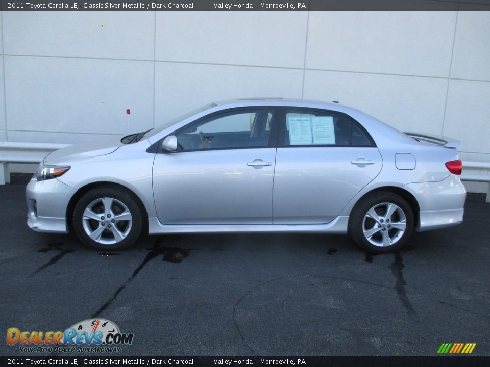 2011 Toyota Corolla LE Classic Silver Metallic / Dark Charcoal Photo #2