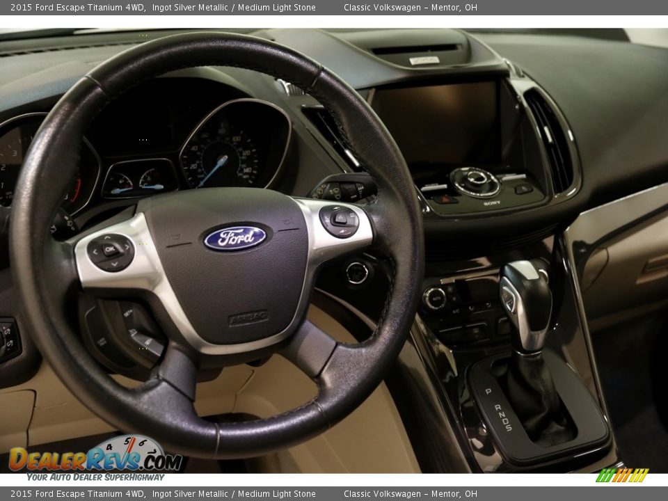 2015 Ford Escape Titanium 4WD Ingot Silver Metallic / Medium Light Stone Photo #7