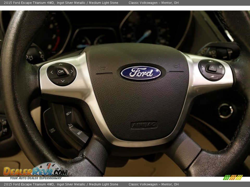 2015 Ford Escape Titanium 4WD Ingot Silver Metallic / Medium Light Stone Photo #8