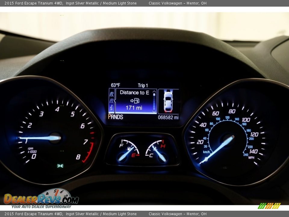 2015 Ford Escape Titanium 4WD Ingot Silver Metallic / Medium Light Stone Photo #9
