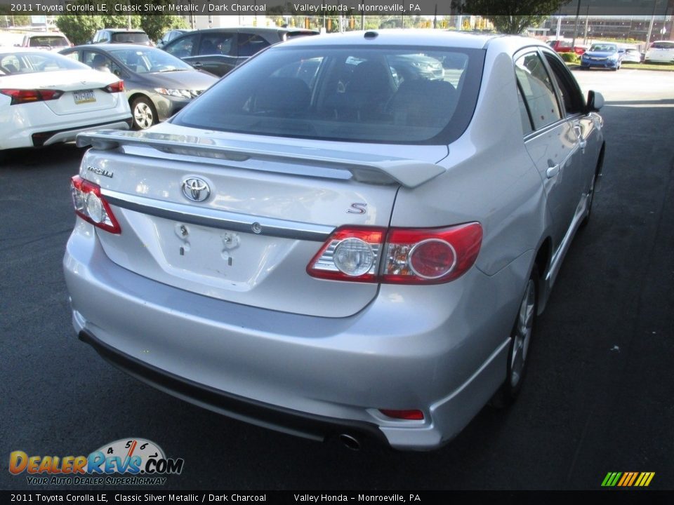 2011 Toyota Corolla LE Classic Silver Metallic / Dark Charcoal Photo #5