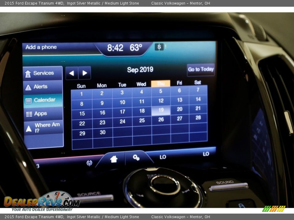 2015 Ford Escape Titanium 4WD Ingot Silver Metallic / Medium Light Stone Photo #14