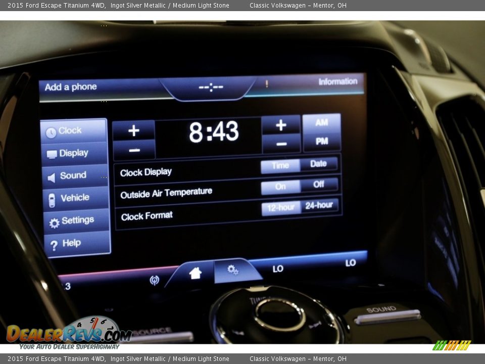 2015 Ford Escape Titanium 4WD Ingot Silver Metallic / Medium Light Stone Photo #16