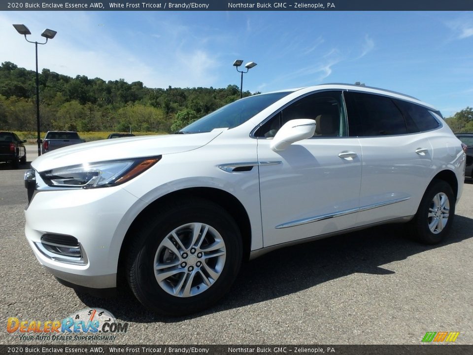 2020 Buick Enclave Essence AWD White Frost Tricoat / Brandy/Ebony Photo #1