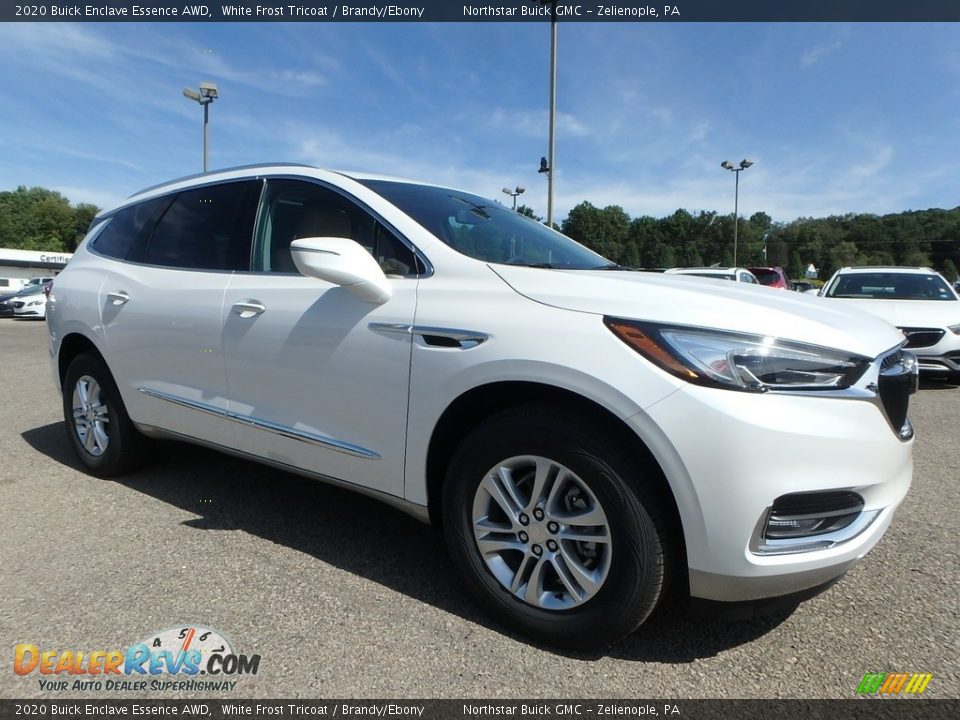 2020 Buick Enclave Essence AWD White Frost Tricoat / Brandy/Ebony Photo #3