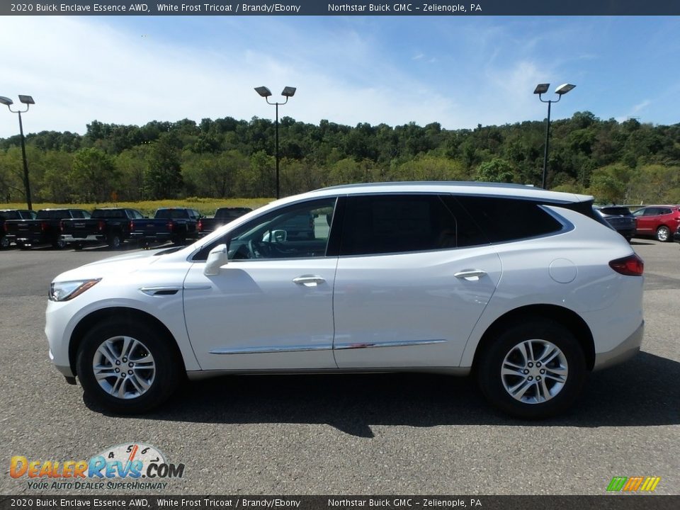 2020 Buick Enclave Essence AWD White Frost Tricoat / Brandy/Ebony Photo #9