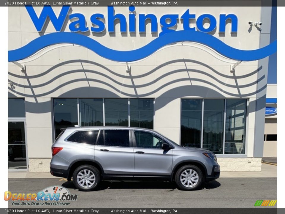 2020 Honda Pilot LX AWD Lunar Silver Metallic / Gray Photo #1