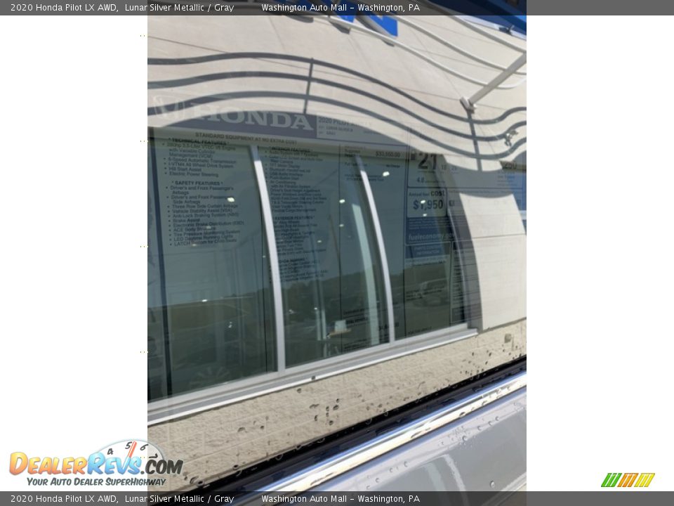 2020 Honda Pilot LX AWD Lunar Silver Metallic / Gray Photo #15