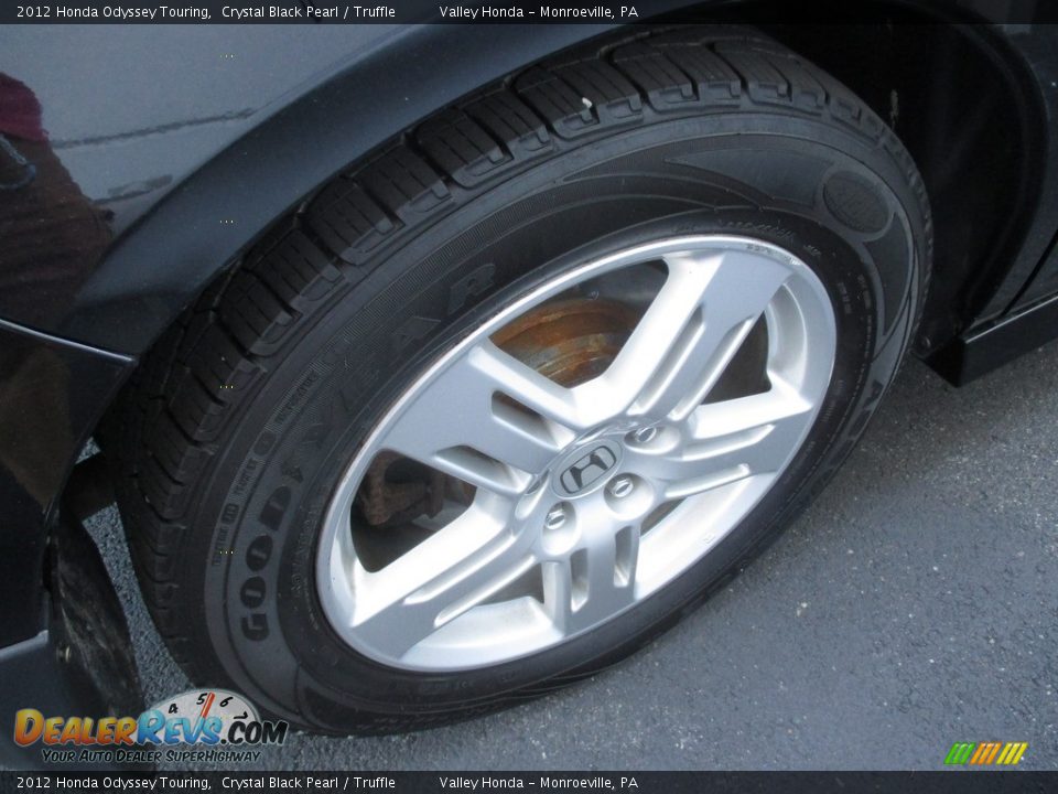 2012 Honda Odyssey Touring Crystal Black Pearl / Truffle Photo #6