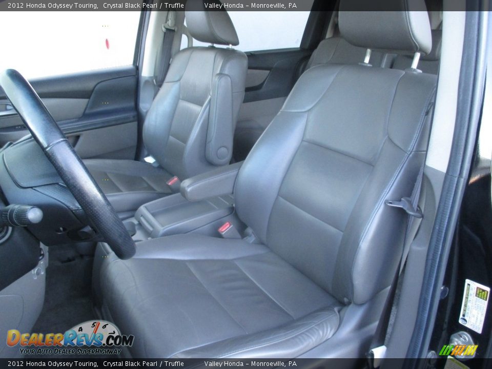 2012 Honda Odyssey Touring Crystal Black Pearl / Truffle Photo #11