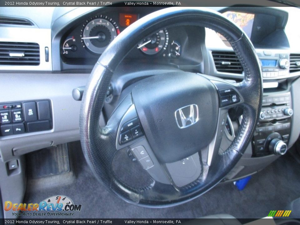 2012 Honda Odyssey Touring Crystal Black Pearl / Truffle Photo #15