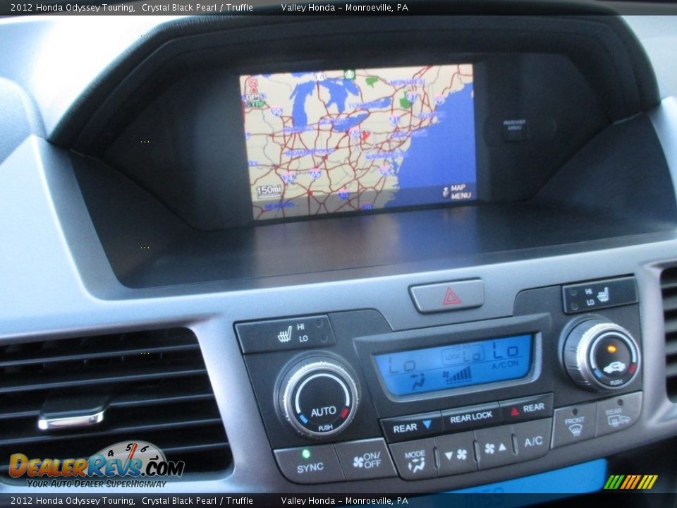 2012 Honda Odyssey Touring Crystal Black Pearl / Truffle Photo #17