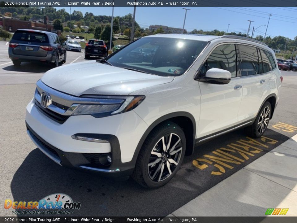 2020 Honda Pilot Touring AWD Platinum White Pearl / Beige Photo #4