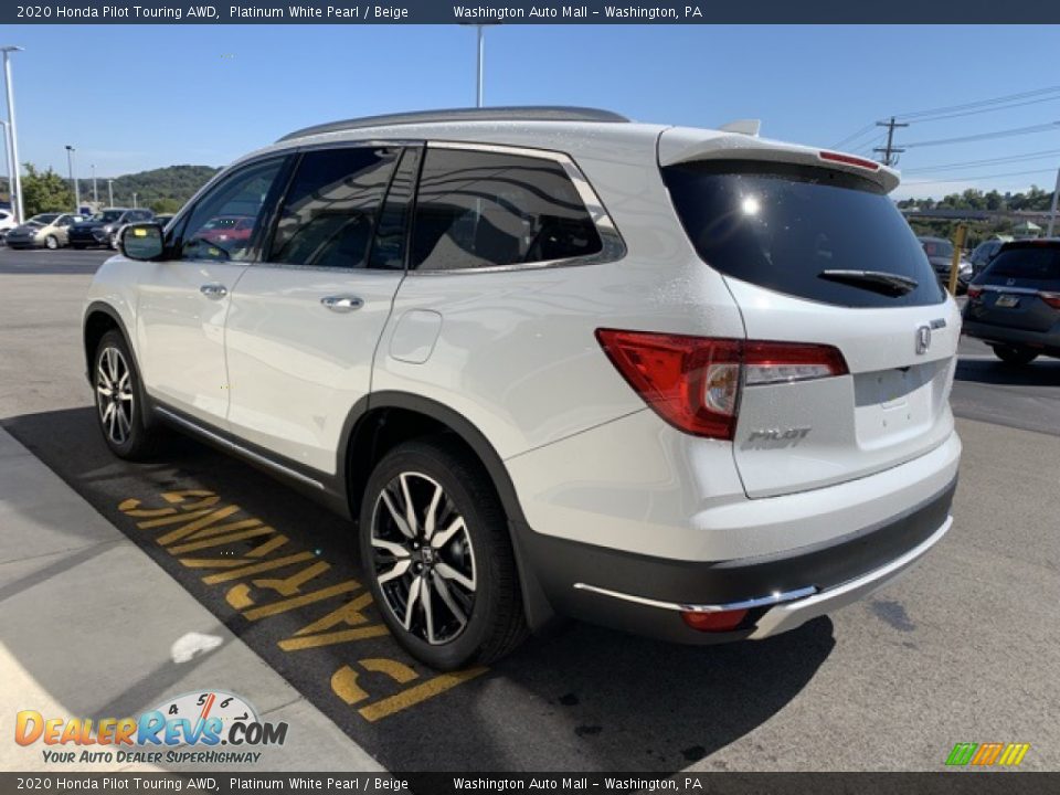 2020 Honda Pilot Touring AWD Platinum White Pearl / Beige Photo #5