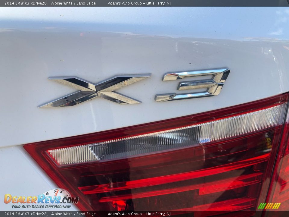 2014 BMW X3 xDrive28i Alpine White / Sand Beige Photo #30