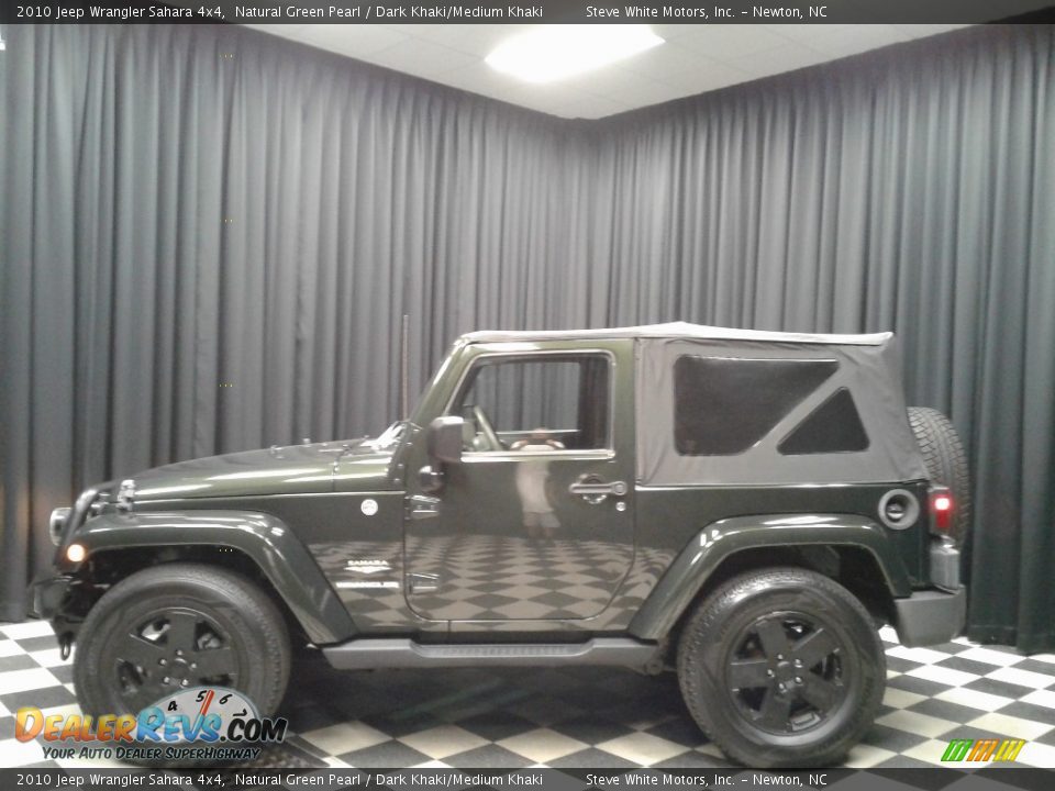 2010 Jeep Wrangler Sahara 4x4 Natural Green Pearl / Dark Khaki/Medium Khaki Photo #1