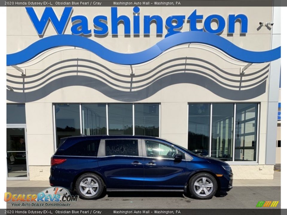 2020 Honda Odyssey EX-L Obsidian Blue Pearl / Gray Photo #1