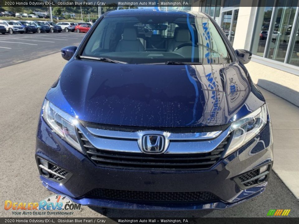 2020 Honda Odyssey EX-L Obsidian Blue Pearl / Gray Photo #3