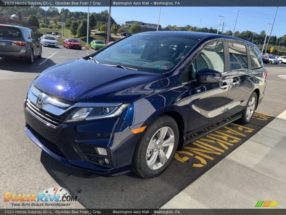 2020 Honda Odyssey EX-L Obsidian Blue Pearl / Gray Photo #4