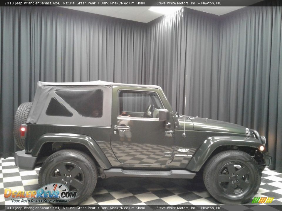 2010 Jeep Wrangler Sahara 4x4 Natural Green Pearl / Dark Khaki/Medium Khaki Photo #5