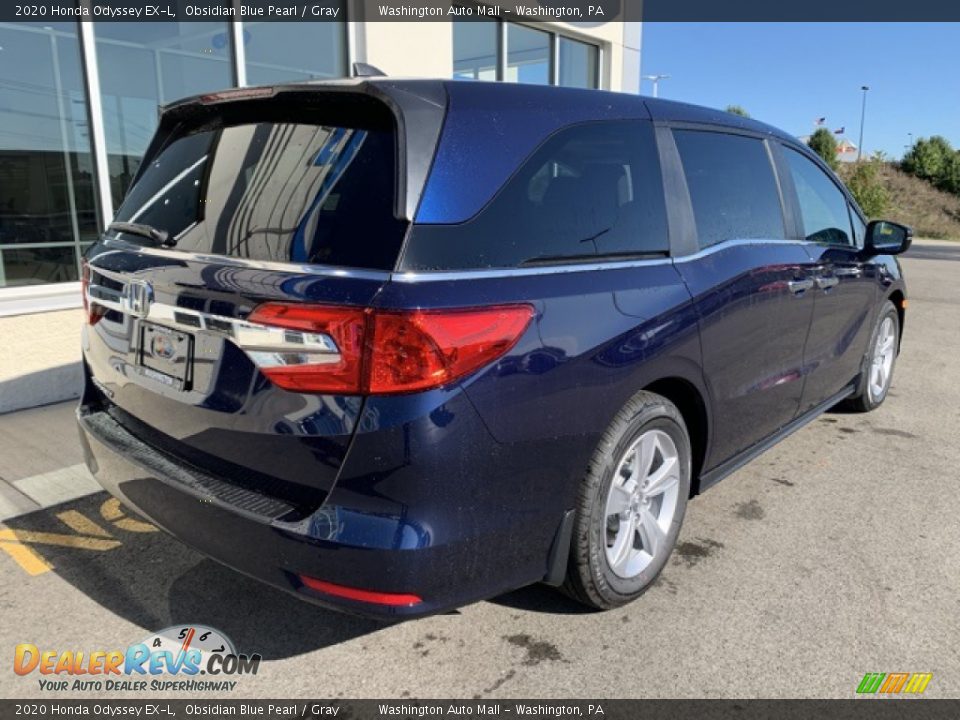 2020 Honda Odyssey EX-L Obsidian Blue Pearl / Gray Photo #7