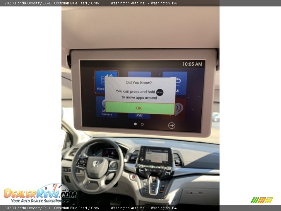 2020 Honda Odyssey EX-L Obsidian Blue Pearl / Gray Photo #29