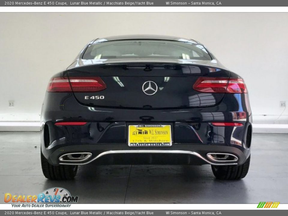 2020 Mercedes-Benz E 450 Coupe Lunar Blue Metallic / Macchiato Beige/Yacht Blue Photo #3