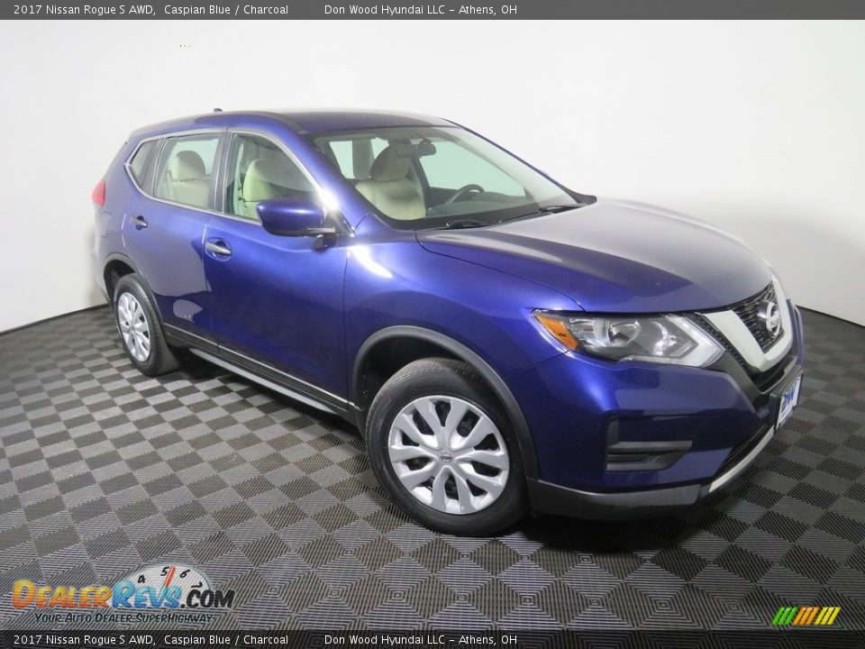 2017 Nissan Rogue S AWD Caspian Blue / Charcoal Photo #3