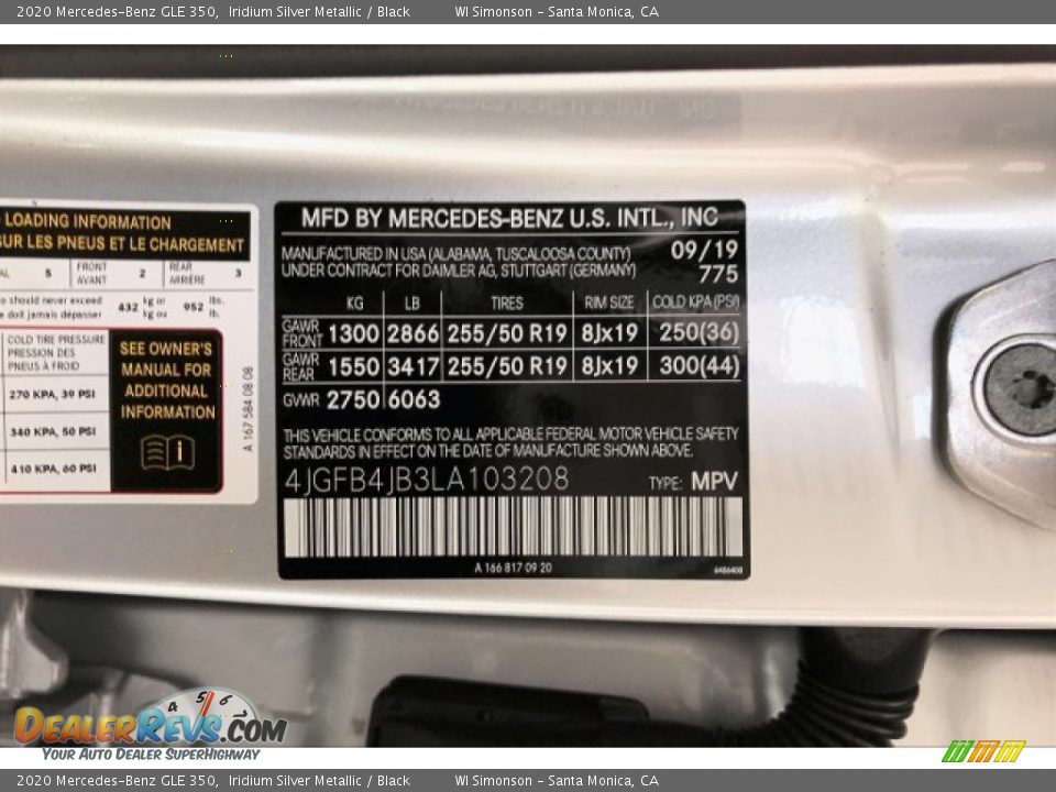 2020 Mercedes-Benz GLE 350 Iridium Silver Metallic / Black Photo #11