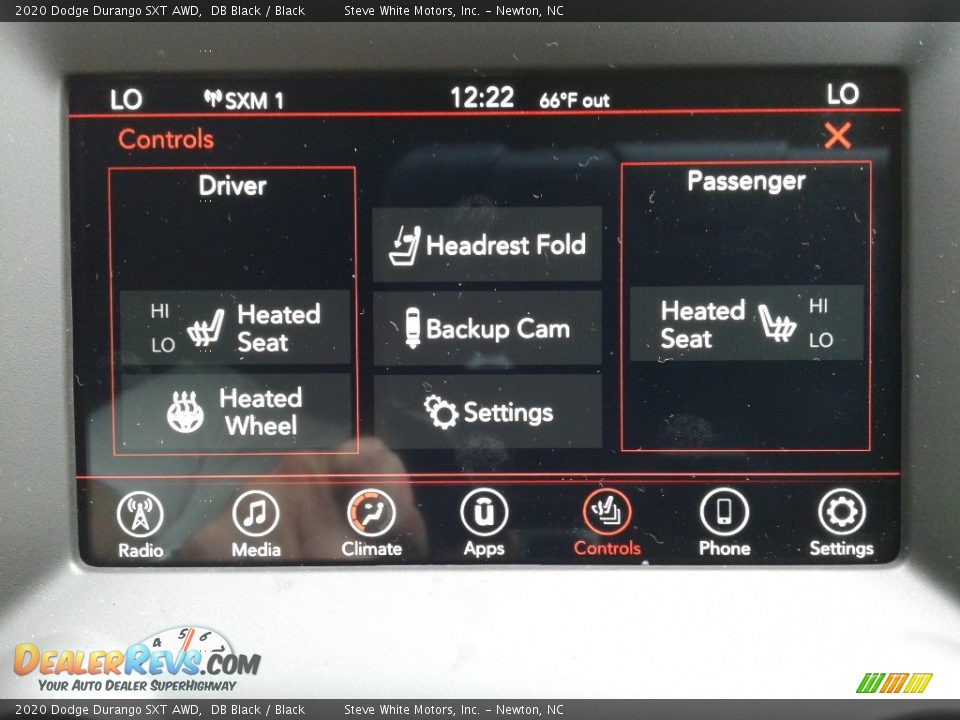 Controls of 2020 Dodge Durango SXT AWD Photo #28