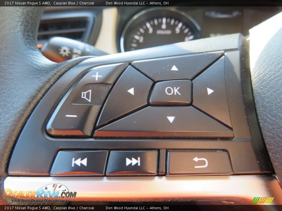 2017 Nissan Rogue S AWD Caspian Blue / Charcoal Photo #22