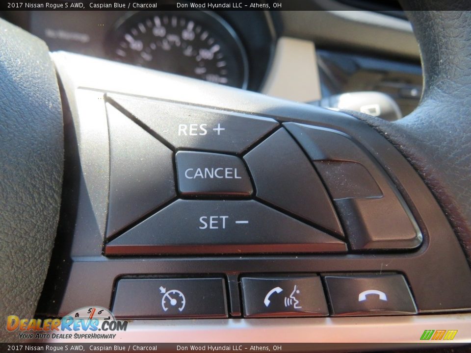 2017 Nissan Rogue S AWD Caspian Blue / Charcoal Photo #23