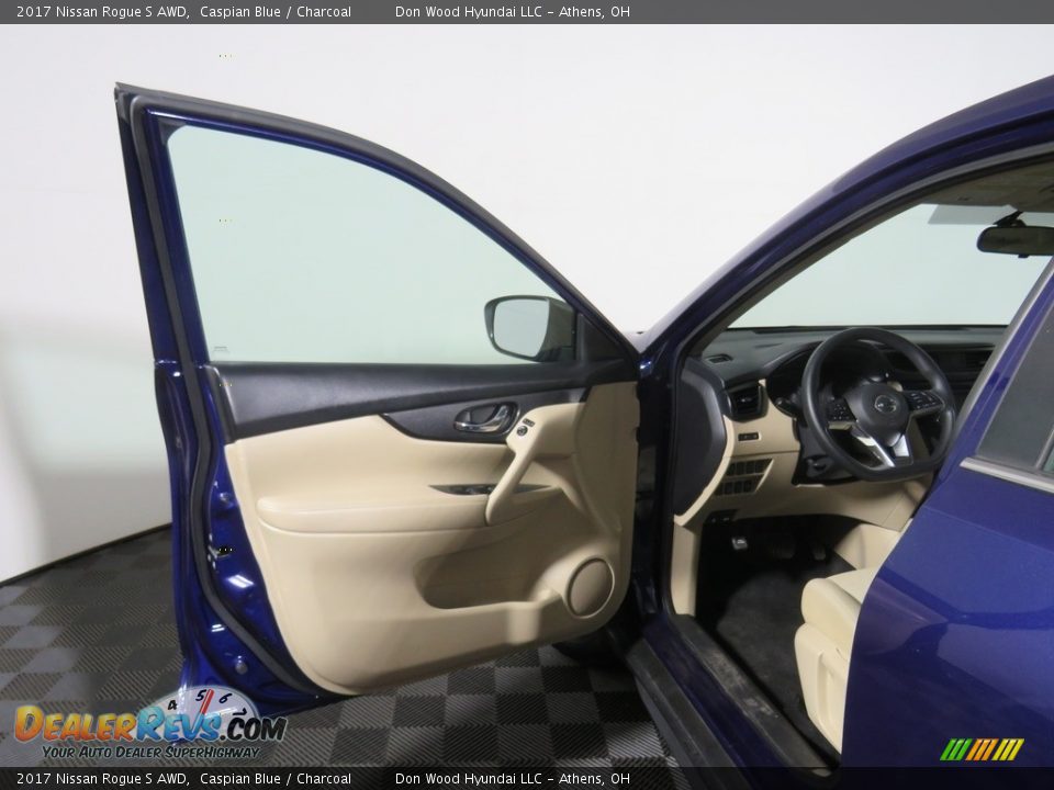 2017 Nissan Rogue S AWD Caspian Blue / Charcoal Photo #27