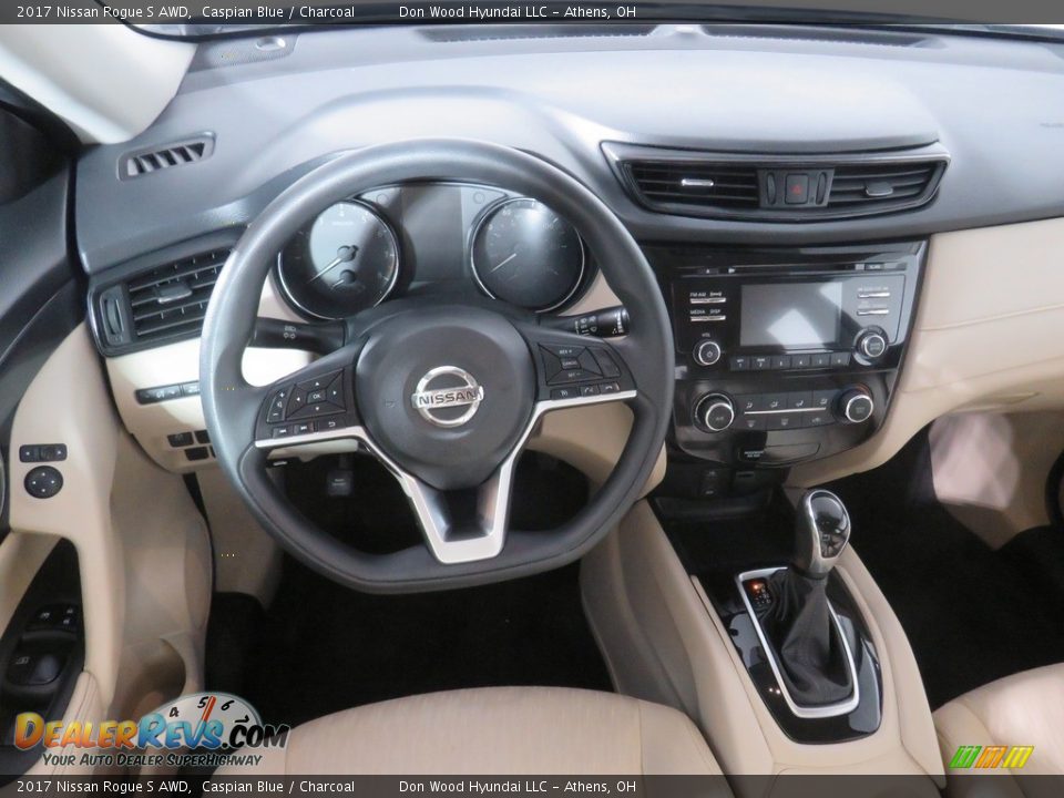 2017 Nissan Rogue S AWD Caspian Blue / Charcoal Photo #33