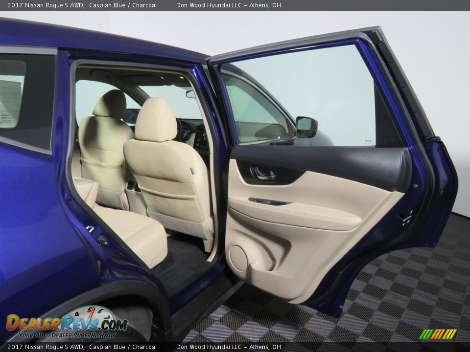 2017 Nissan Rogue S AWD Caspian Blue / Charcoal Photo #34