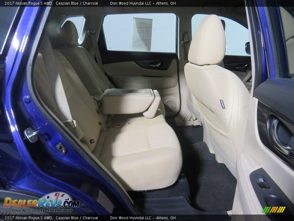 2017 Nissan Rogue S AWD Caspian Blue / Charcoal Photo #35
