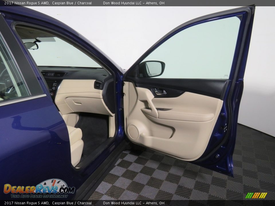 2017 Nissan Rogue S AWD Caspian Blue / Charcoal Photo #36