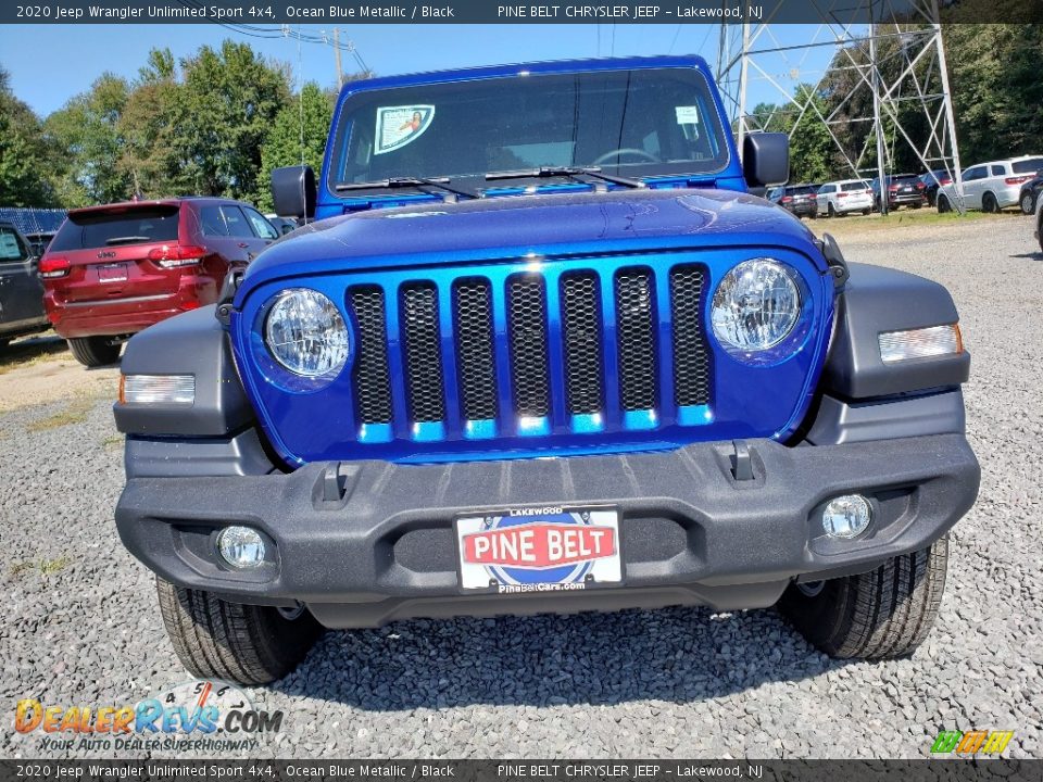 2020 Jeep Wrangler Unlimited Sport 4x4 Ocean Blue Metallic / Black Photo #2