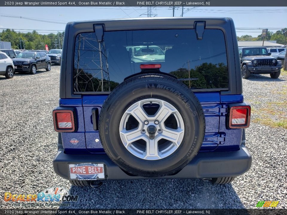 2020 Jeep Wrangler Unlimited Sport 4x4 Ocean Blue Metallic / Black Photo #5