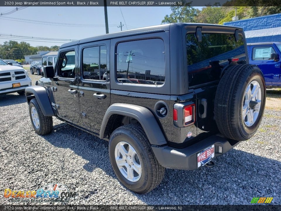 2020 Jeep Wrangler Unlimited Sport 4x4 Black / Black Photo #4