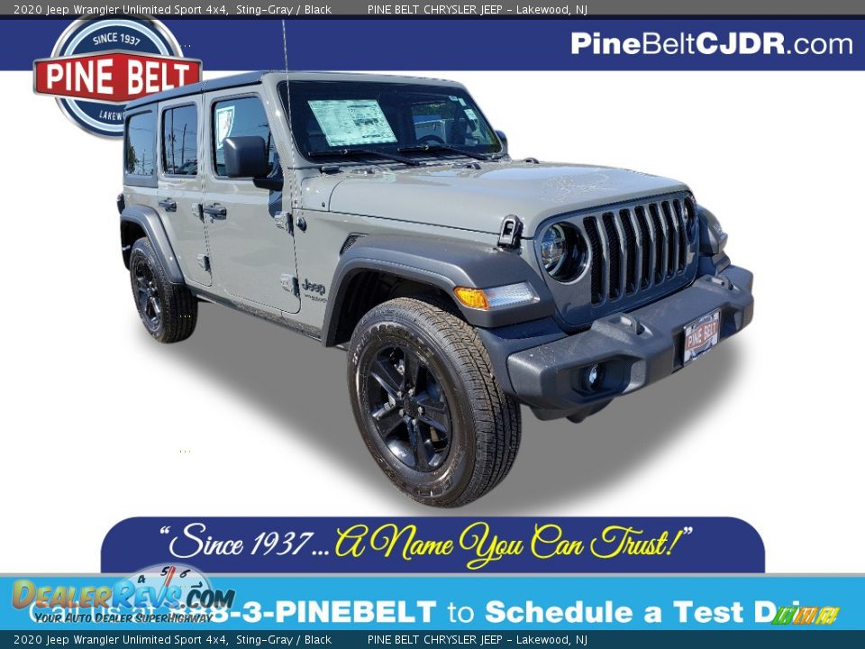 2020 Jeep Wrangler Unlimited Sport 4x4 Sting-Gray / Black Photo #1