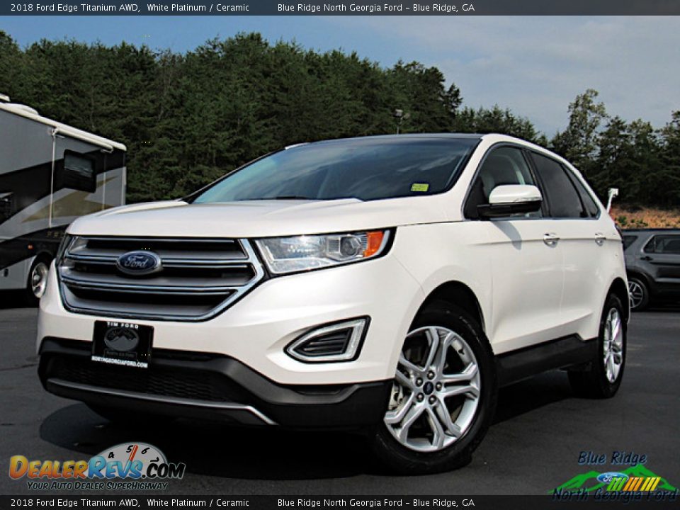 2018 Ford Edge Titanium AWD White Platinum / Ceramic Photo #1