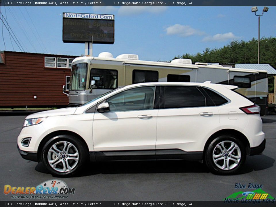 2018 Ford Edge Titanium AWD White Platinum / Ceramic Photo #2