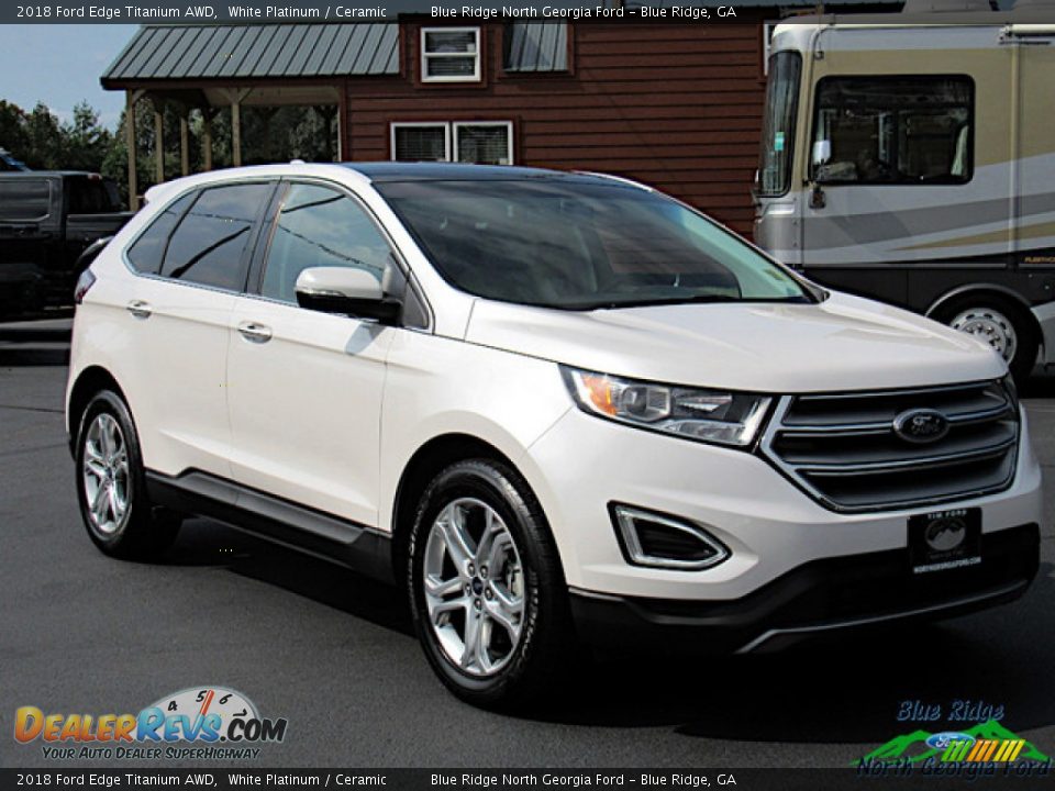 2018 Ford Edge Titanium AWD White Platinum / Ceramic Photo #7