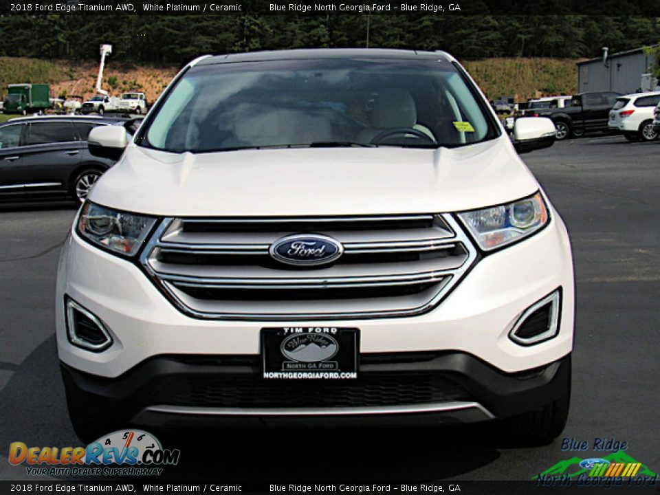 2018 Ford Edge Titanium AWD White Platinum / Ceramic Photo #8