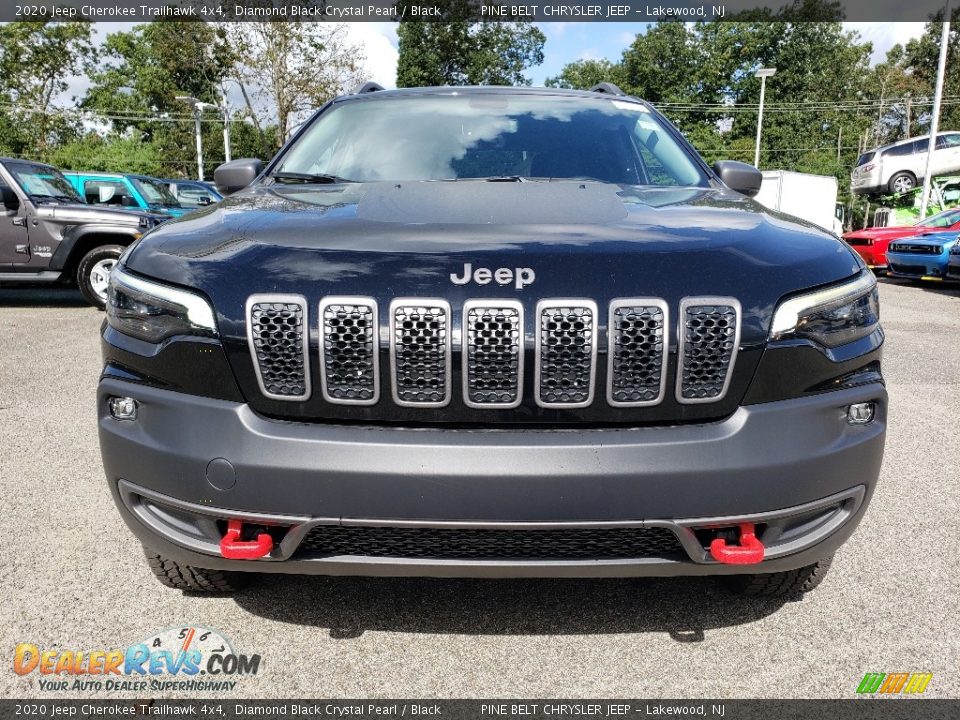 2020 Jeep Cherokee Trailhawk 4x4 Diamond Black Crystal Pearl / Black Photo #2