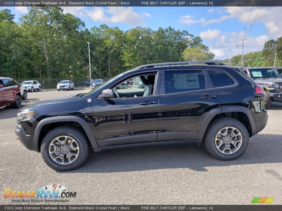 Diamond Black Crystal Pearl 2020 Jeep Cherokee Trailhawk 4x4 Photo #3