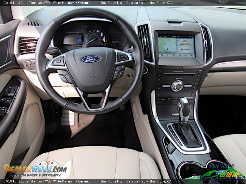 2018 Ford Edge Titanium AWD White Platinum / Ceramic Photo #15