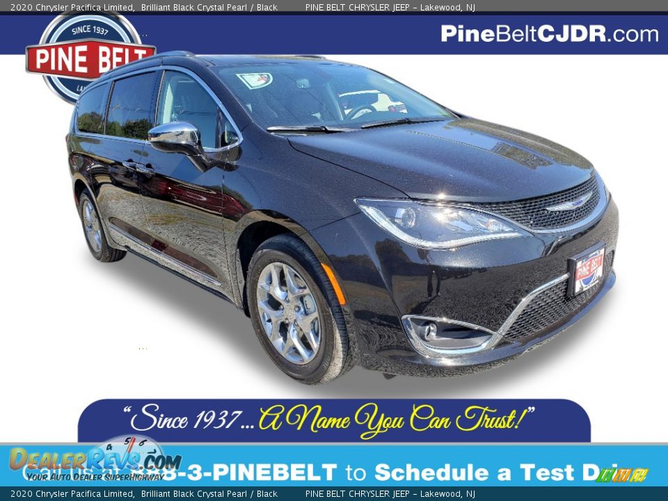 2020 Chrysler Pacifica Limited Brilliant Black Crystal Pearl / Black Photo #1